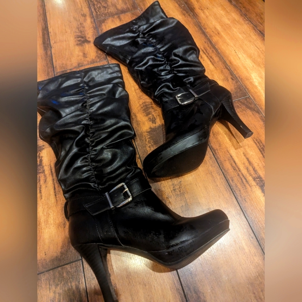 Black beautiful Boots(So study Black) 7 1/2W